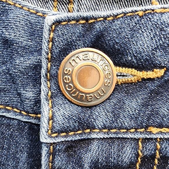 Maurices Jeans Womens 4 Blue Dark Wash Mid Rise Skinny Ankle Stretch Denim - Picture 2 of 13